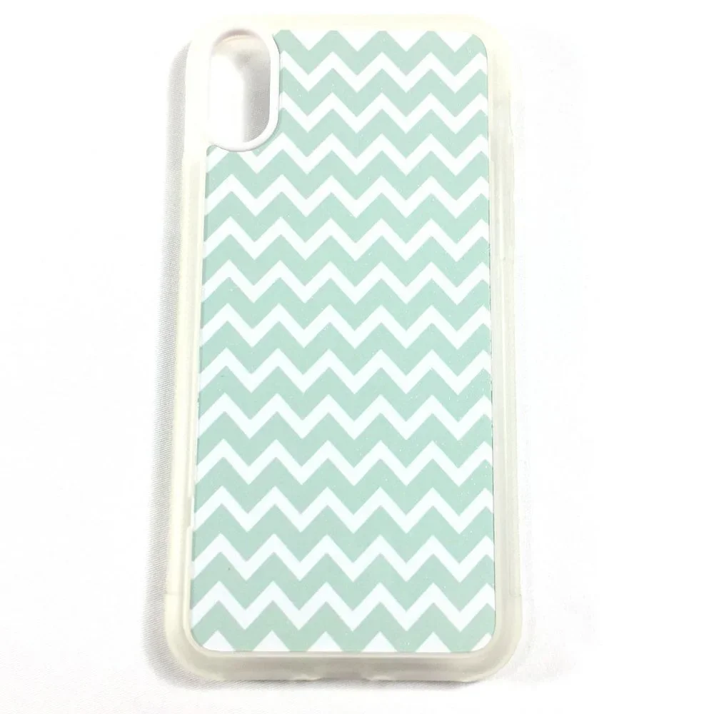 NEW iPhone 10s Xs 10 X Case Cover Green Chevron